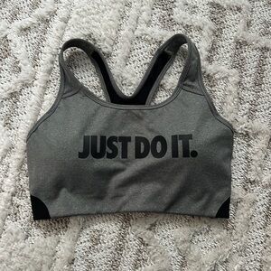 Nike Women’s Gray and Black Sports Bra